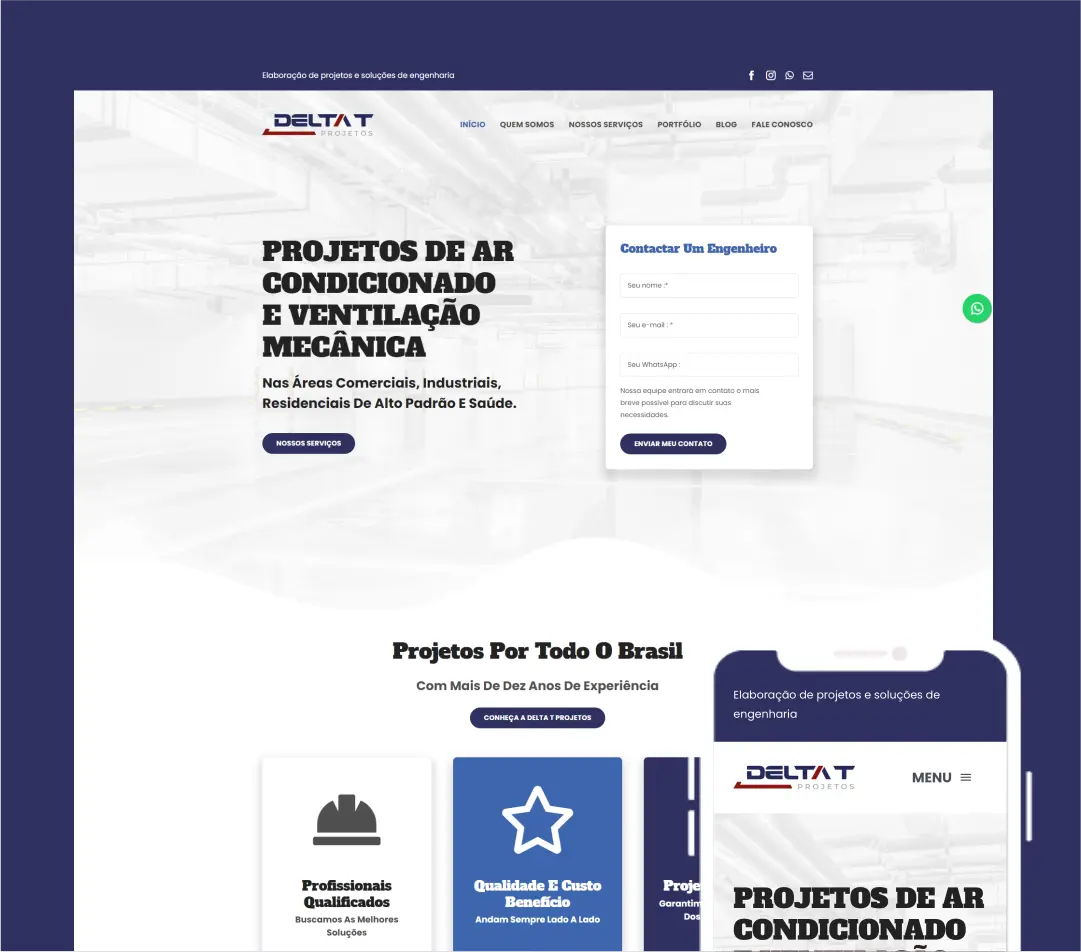 Site Delta T Projetos