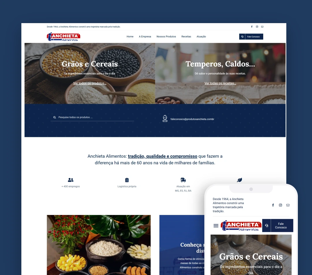 Site Anchieta Alimentos