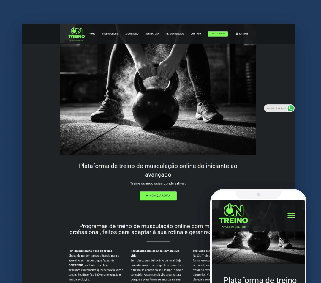 Site Plataforma de Musculação