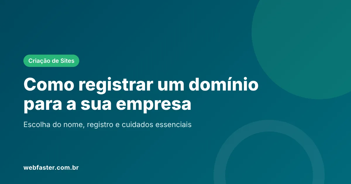 Como registrar um domínio para a empresa