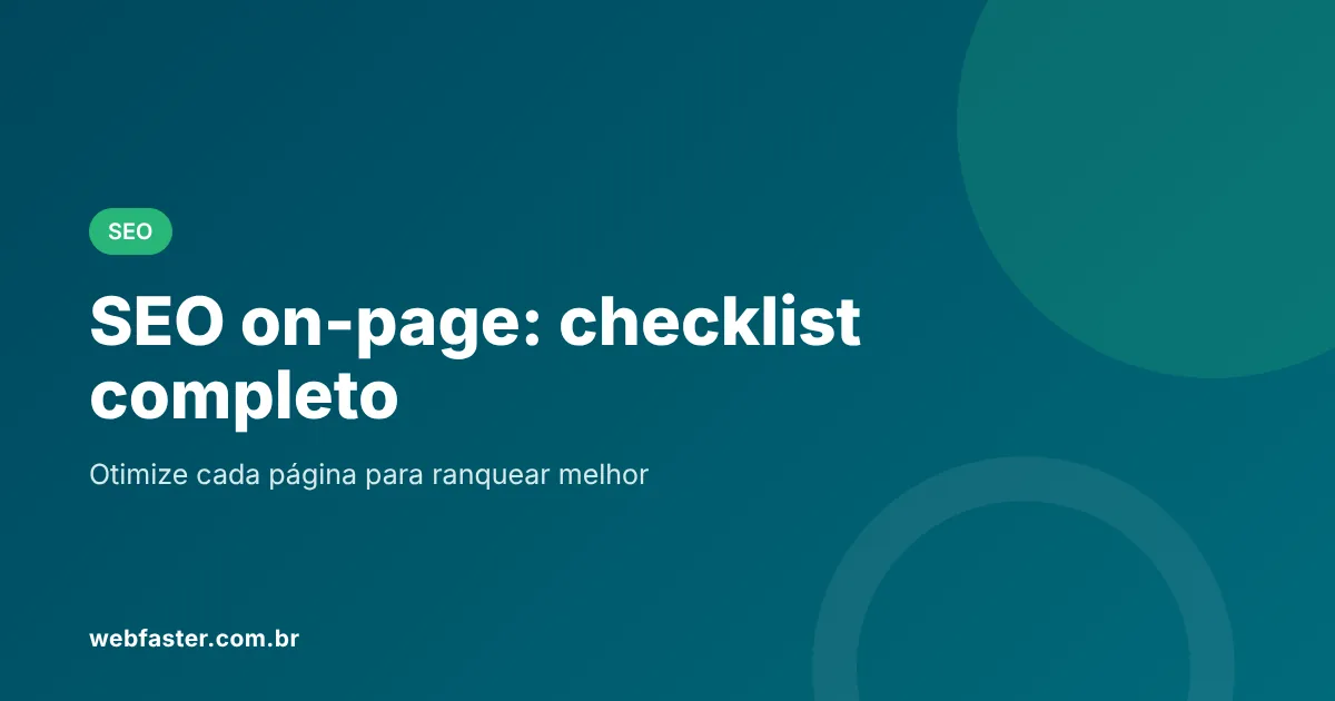 SEO on-page: checklist completo de otimização